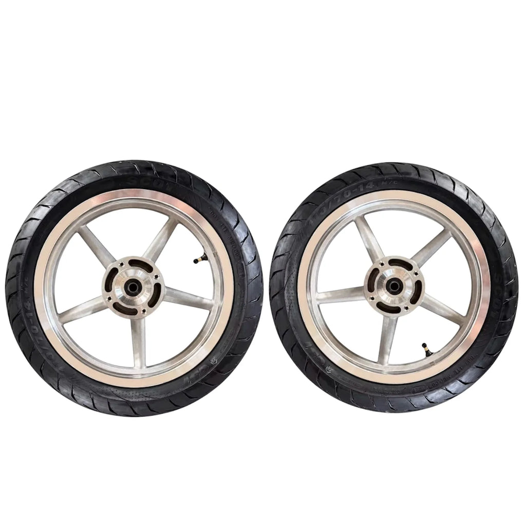 Yozma In-Pro Chrome Supermoto Wheel Set