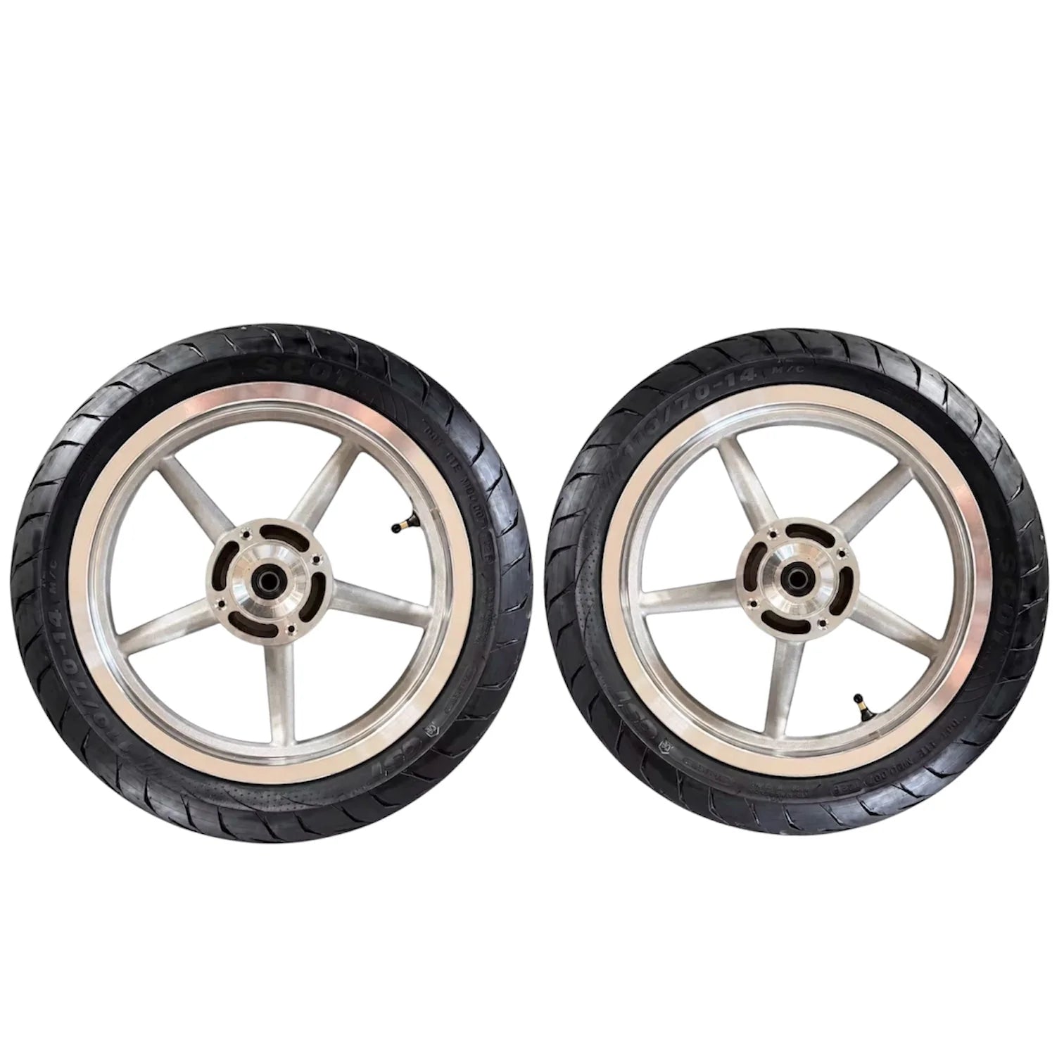 Yozma In-Pro Chrome Supermoto Wheel Set