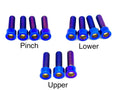 MXP Fox 40 and Bomber 58 Fork Titanium (Set of 12)